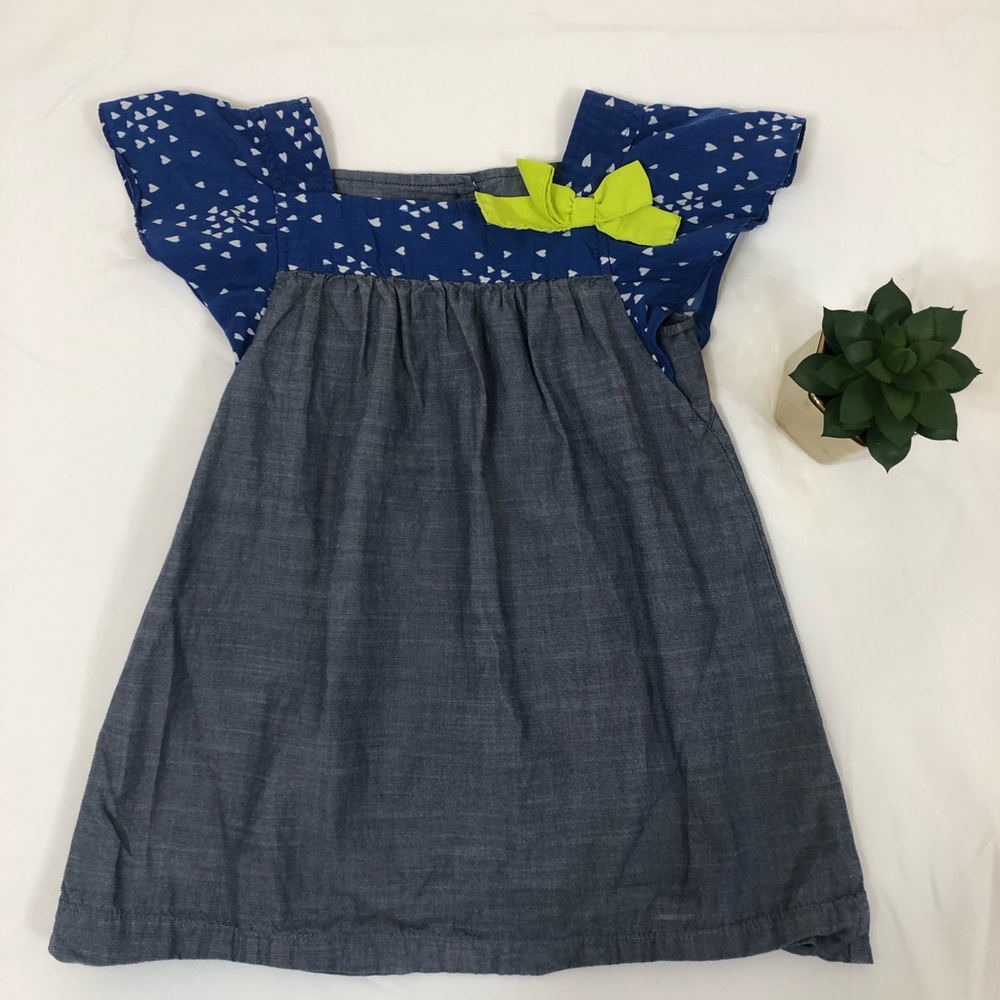 Denim and navy dress